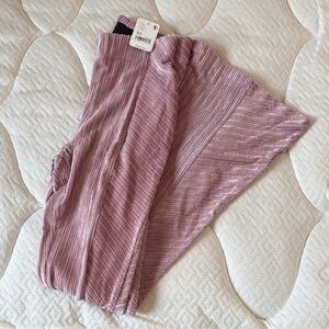 NWT Free People Pull On Velvet Wide Leg Flare Pants - Dusty Rose